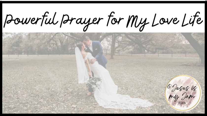 Powerful prayer for my love life. Pray for transformation in you and your future spouse. Pray for both of you to grow closer to God before each other.