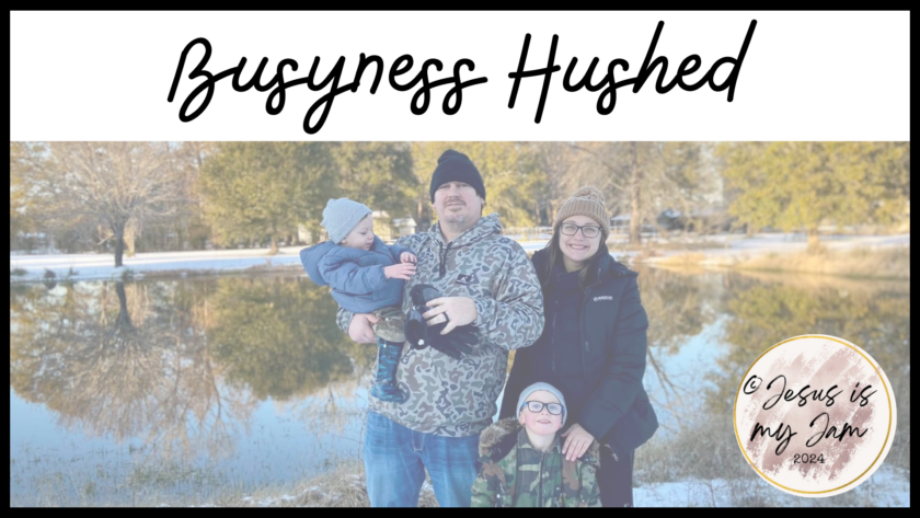 Busyness is everywhere. Learn to hush the busyness in life like Jesus.