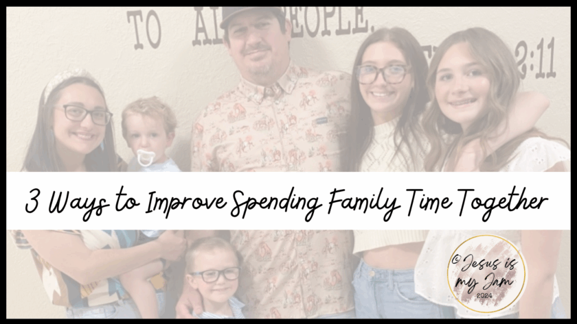 Improve spending family time together by praying, being purposeful in the mundane and planning.
