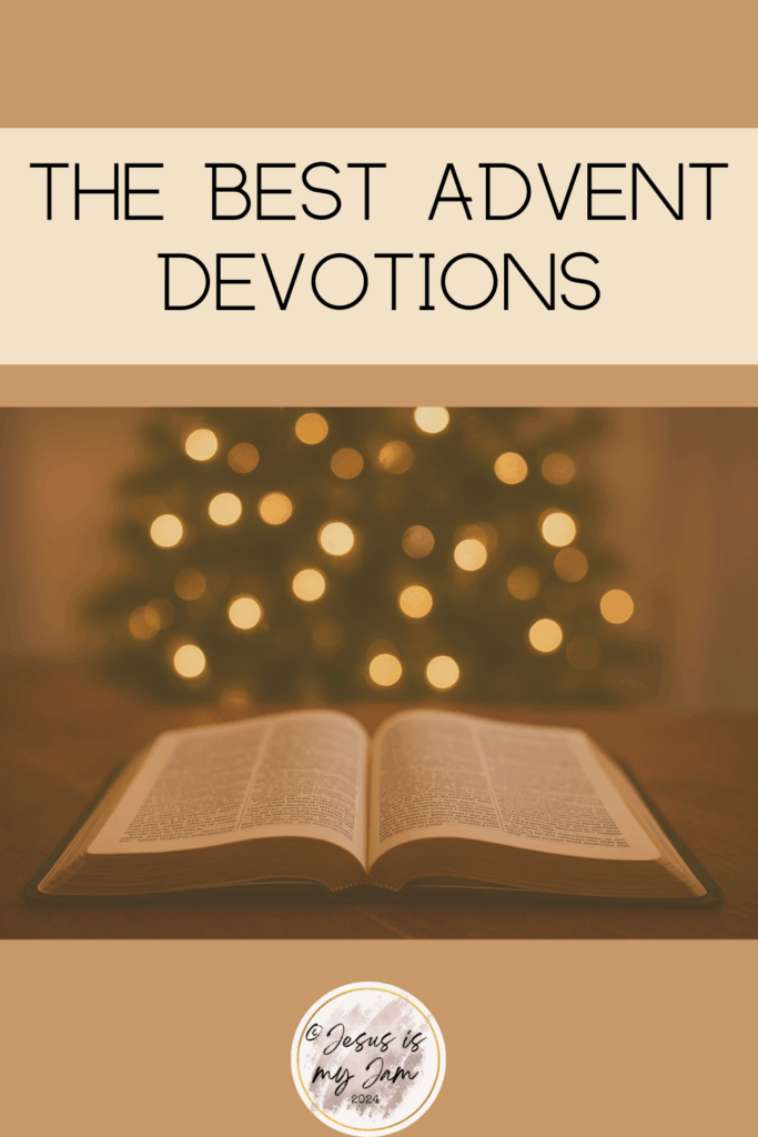 Open Bible with soft Christmas lights in the background, symbolizing Advent devotion and spiritual preparation for Christmas.