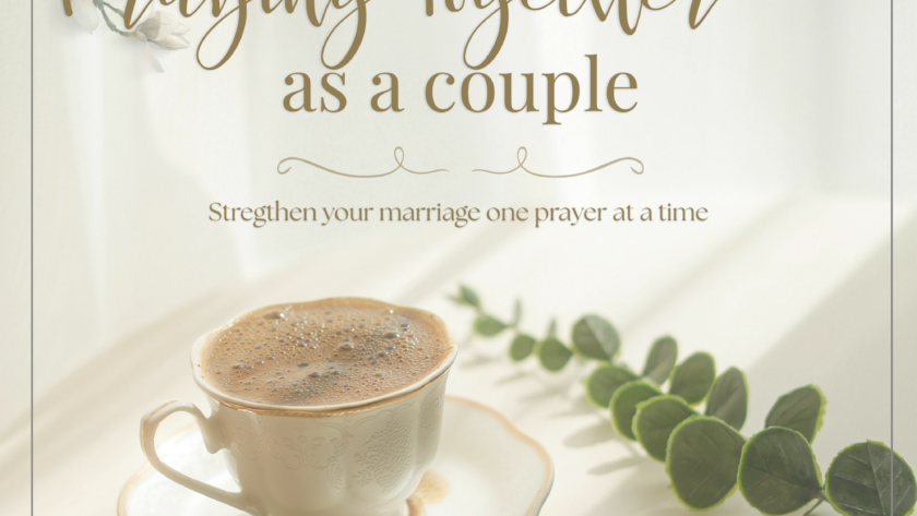 Morning coffee for couples praying together
