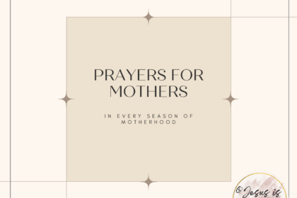 Prayers for mothers text on plain background