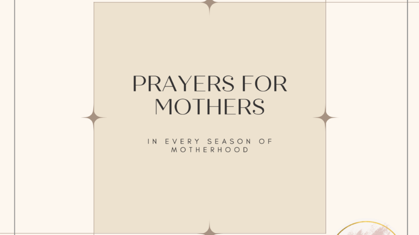 Prayers for mothers text on plain background